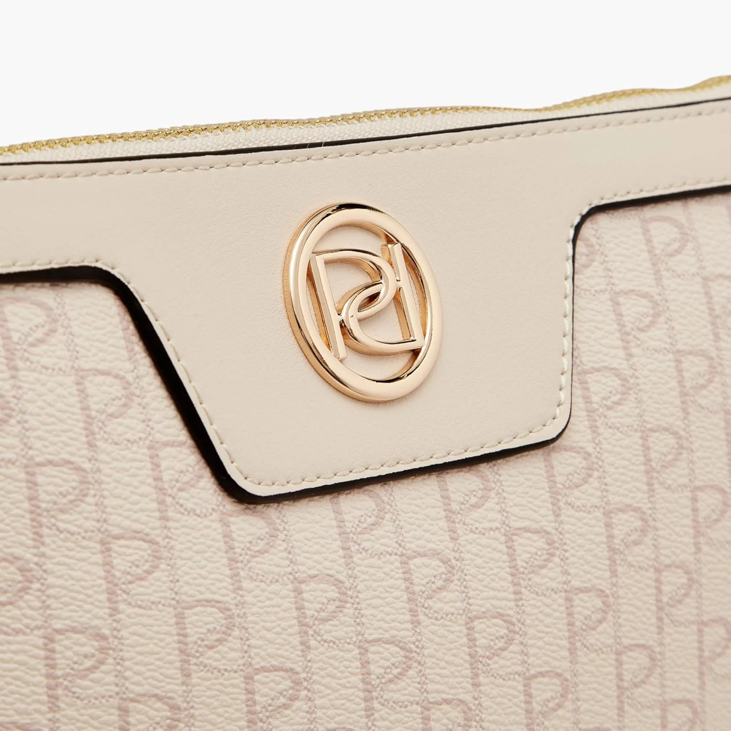 کیف دستی زنانه پاپريكا با طرح مونوگرام و بست زیپی، صورتی، تک سایز