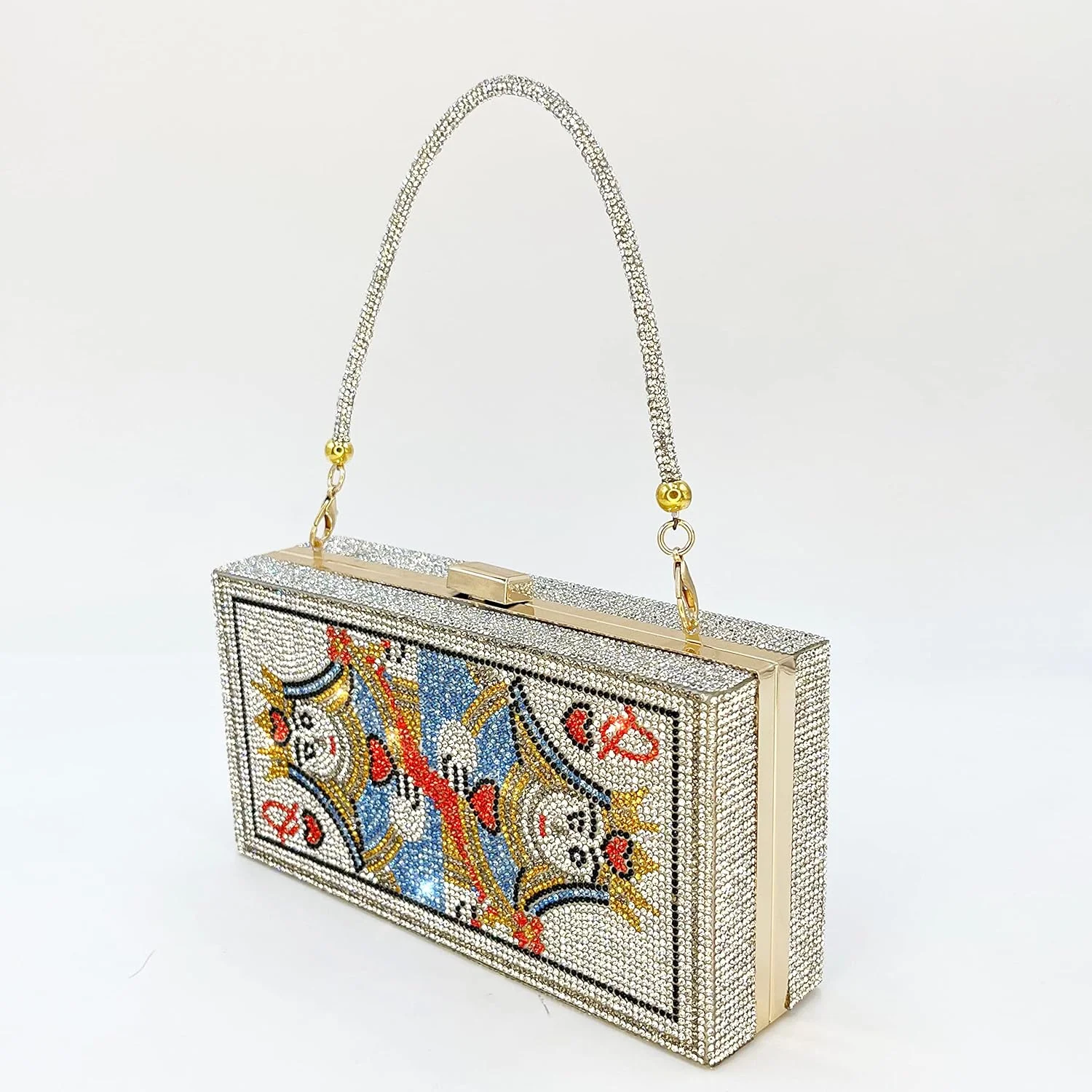 کیف مجلسی زنانه با زنجیر و تزیینات براق