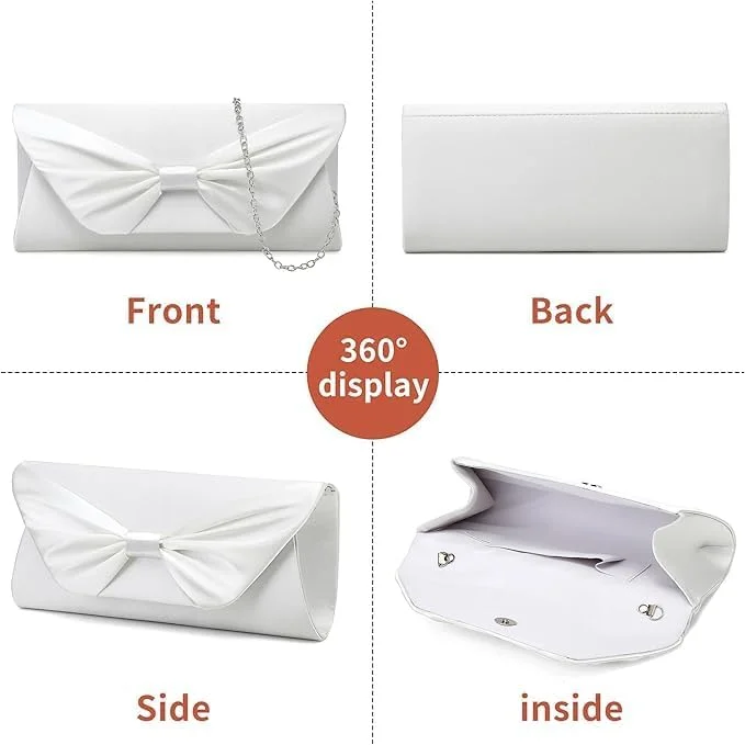 کیف دستی پاکتی زنانه NALACAL از جنس جیر، کیف مجلسی شیک با زنجیر جداشدنی برای عروسی، کیف دوشی مخملی