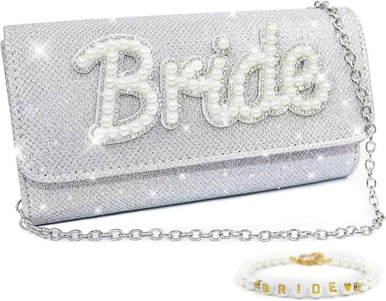 کیف دستی عروس نگین دار NALACAL، کیف لوازم آرایش مسافرتی، کیف بزرگ لوازم آرایش با حروف، کیف دستی قابل حمل زنانه برای هدیه جشن نامزدی و مهمانی مجردی (نقره ای) کیف دستی عروس نگین دار NALACAL، کیف لوازم آرایش مسافرتی، کیف بزرگ لوازم آرایش با حروف، کیف دستی قابل حمل زنانه برای هدیه جشن نامزدی و مهمانی مجردی (نقره ای)