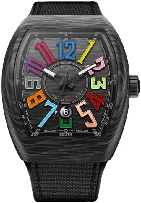 ساعت فرانک مولر Vanguard Color Dreams Carbon با اعداد چند رنگ V 45 SC DT COL DRM CARBON NR