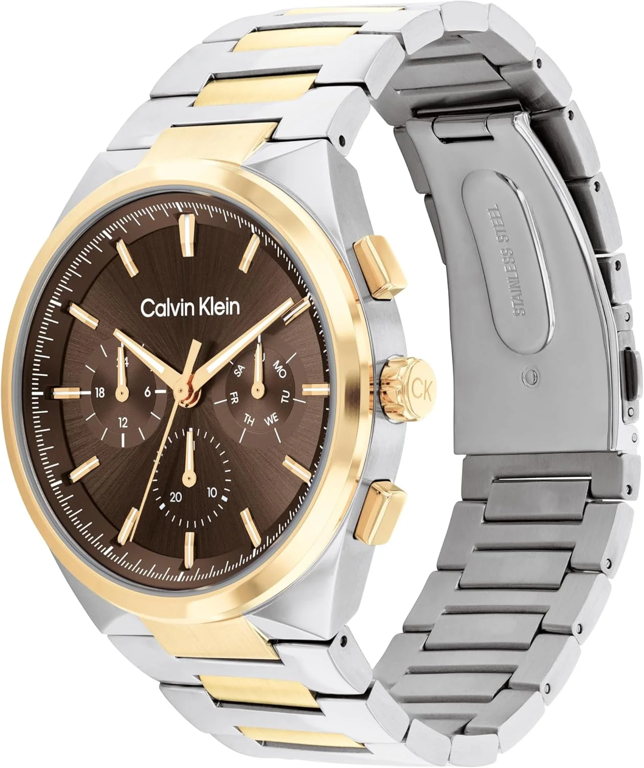 ساعت مچی مردانه کلوین کلاین مدل دیستینگویش 25200442، قهوه ای تیره، قطر صفحه 44 میلی متر ساعت مچی مردانه کلوین کلاین مدل دیستینگویش 25200442، قهوه ای تیره، قطر صفحه 44 میلی متر