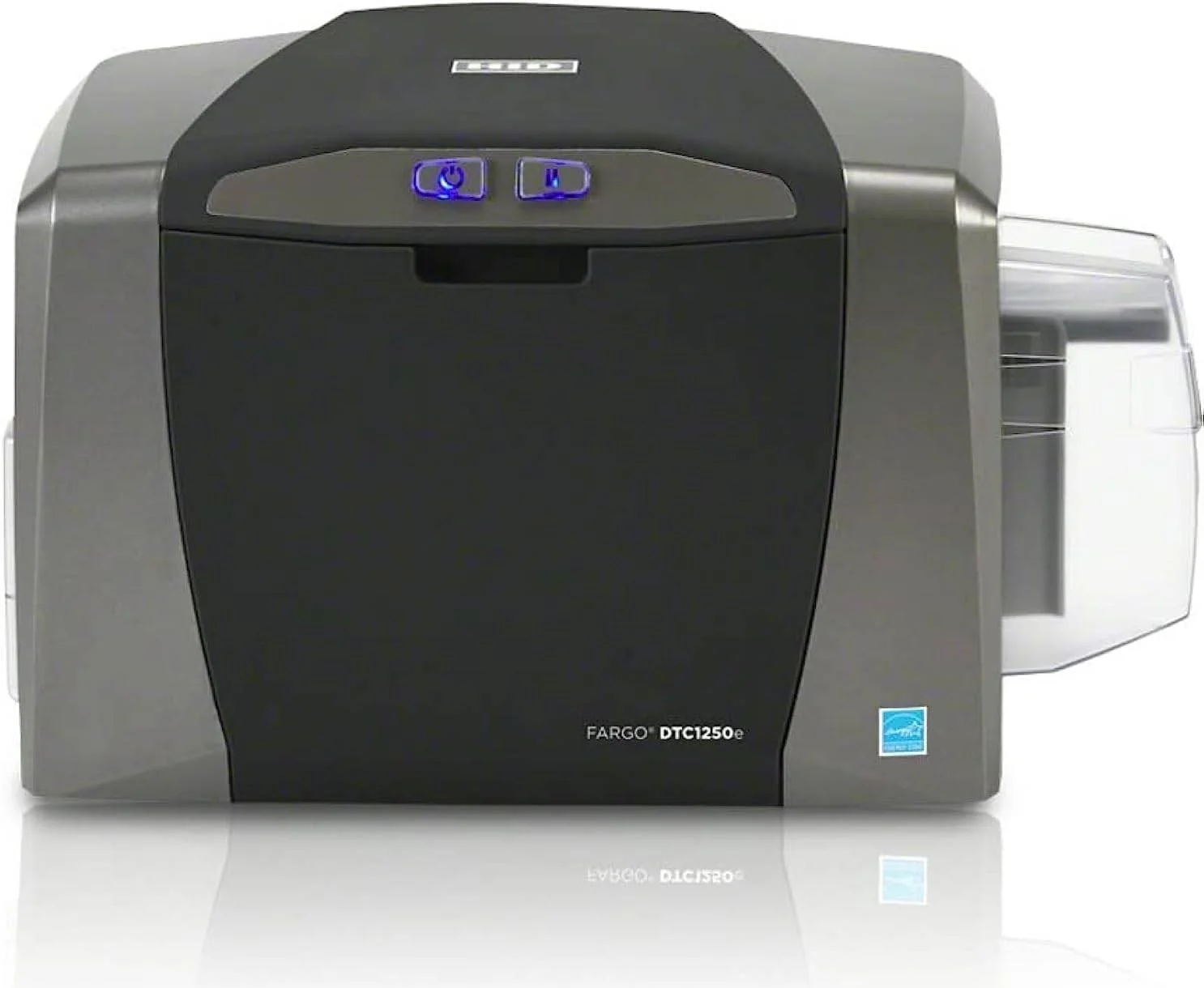 چاپگر کارت شناسایی یک طرفه Fargo DTC1250e، رزولوشن 300 dpi (11.8 نقطه در میلی متر)، نمایشگر رنگی تا 16.7 میلیون رنگ، سرعت چاپ تا 6 ثانیه در هر کارت، ظرفیت مخزن تا 30 کارت، خاکستری | DTC1250e-Single-Sided