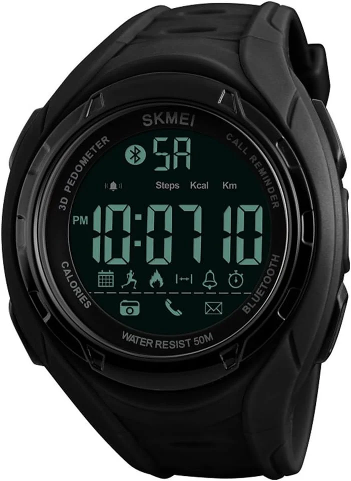 ساعت هوشمند بلوتوثی اسکمی مردانه، ساعت مچی دیجیتال ضدآب با گام شمار و کالری شمار مناسب ورزش و مد برای اندروید و آی او اس اپل (مشکی) ساعت هوشمند بلوتوثی اسکمی مردانه، ساعت مچی دیجیتال ضدآب با گام شمار و کالری شمار مناسب ورزش و مد برای اندروید و آی او اس اپل (مشکی)