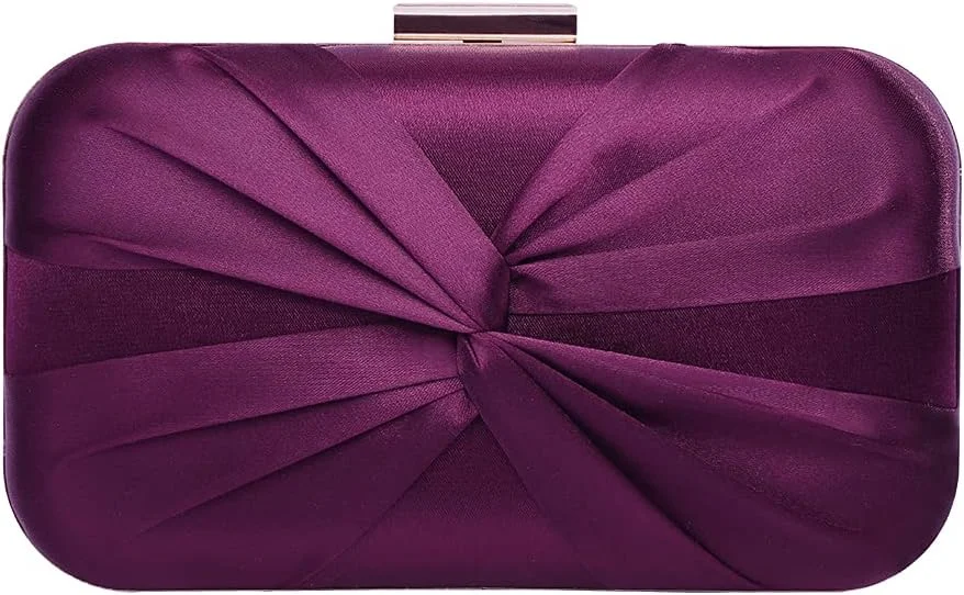 کیف کلاچ ساتن پلیسه زنانه، کیف مجلسی عروس، کیف مهمانی کیف کلاچ ساتن پلیسه زنانه، کیف مجلسی عروس، کیف مهمانی