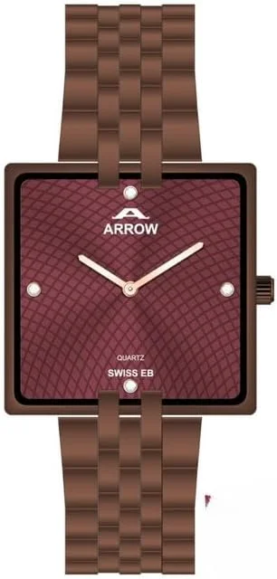 ساعت مردانه لوکس ARROW (AR-5930) - صفحه مربعی کلاسیک، استیل ضد زنگ، کوارتز سوئیسی، مقاوم در برابر آب تا عمق 30 متر - BA-AR-212D