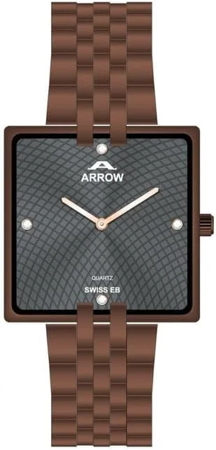 ساعت مردانه لوکس ARROW (AR-5930) - صفحه مربعی کلاسیک، استیل ضد زنگ، کوارتز سوئیسی، مقاوم در برابر آب تا 30 متر - BA-AR-213E