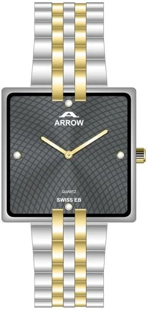 ساعت مردانه لوکس ARROW (AR-5930) - صفحه مربعی کلاسیک، استیل ضد زنگ، کوارتز سوئیسی، مقاوم در برابر آب تا 30 متر - BA-AR-207Y