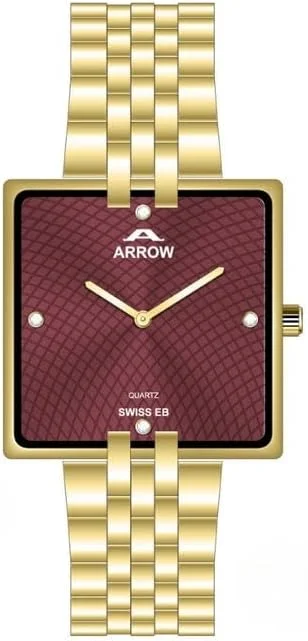 ساعت مردانه لوکس ARROW (AR-5930) - صفحه مربعی کلاسیک، استیل ضد زنگ، کوارتز سوئیسی، مقاوم در برابر آب تا 30 متر - BA-AR-203U