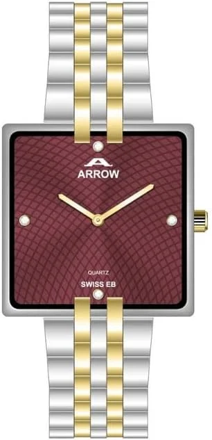 ساعت مردانه لوکس ARROW (AR-5930) - صفحه مربعی کلاسیک، استیل ضد زنگ، کوارتز سوئیسی، مقاوم در برابر آب تا 30 متر - BA-AR-205W
