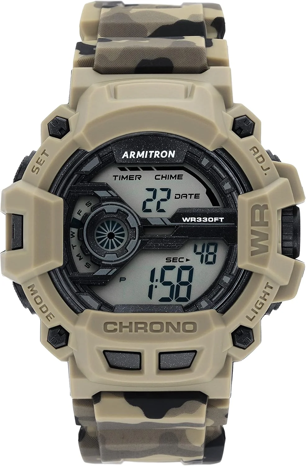 ساعت مچی دیجیتال مردانه آرمایترون اسپرت با بند رزینی، مدل 40/8353