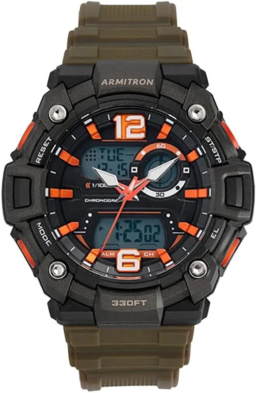 ساعت مچی مردانه آرمایترون اسپرت مدل آنالوگ-دیجیتال با بند رزینی، 20/5461
