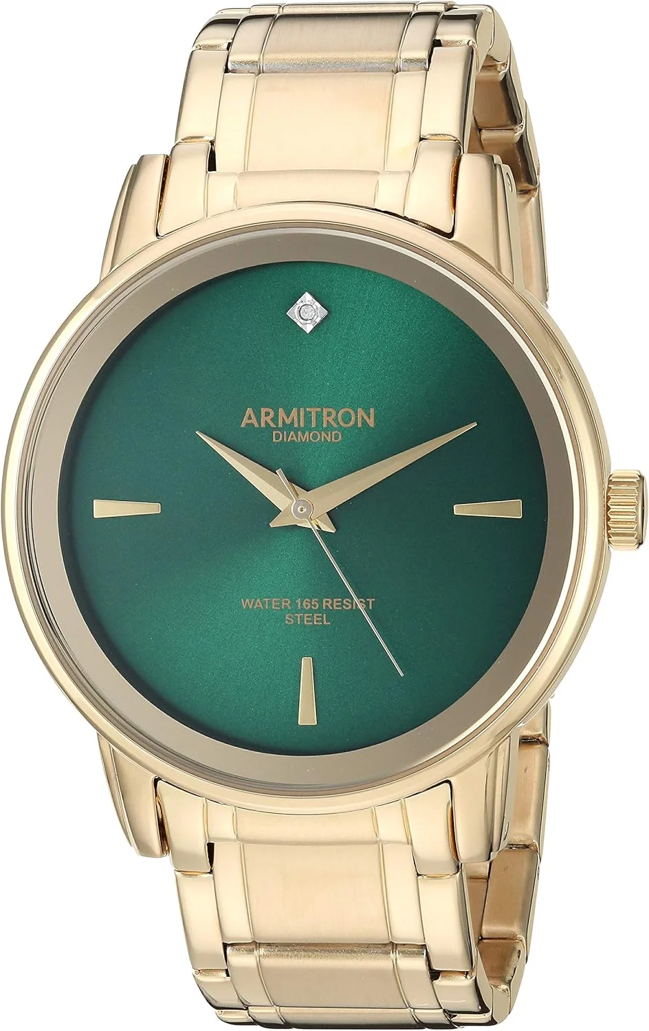 ساعت مچی مردانه آرمایترون با صفحه نگین دار و بند فلزی