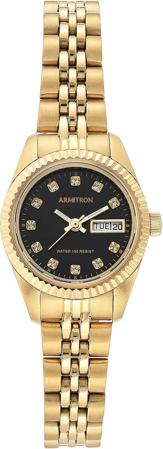 ساعت مچی دستبندی زنانه آرمایترون با نگین های کریستالی اصل، 75-2475