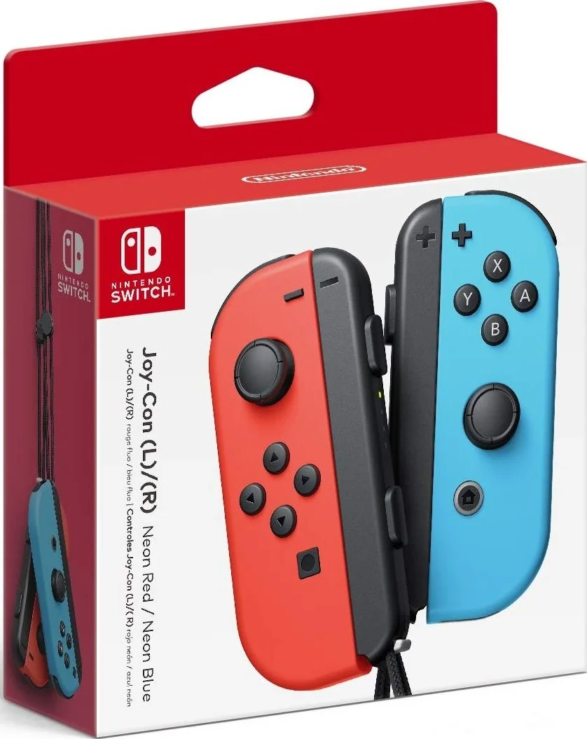 جفت دسته بازی نینتندو سوییچ Joy-Con - آبی نئون + قرمز نئون | ACSC-43056