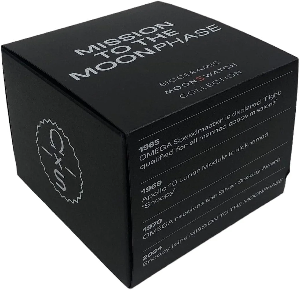 ساعت مچی مون‌سواچ آ اِل ای کامرس، ساخته شده برای ماموریت امگا x سواچ به فاز ماه، اسنوپی مشکی
