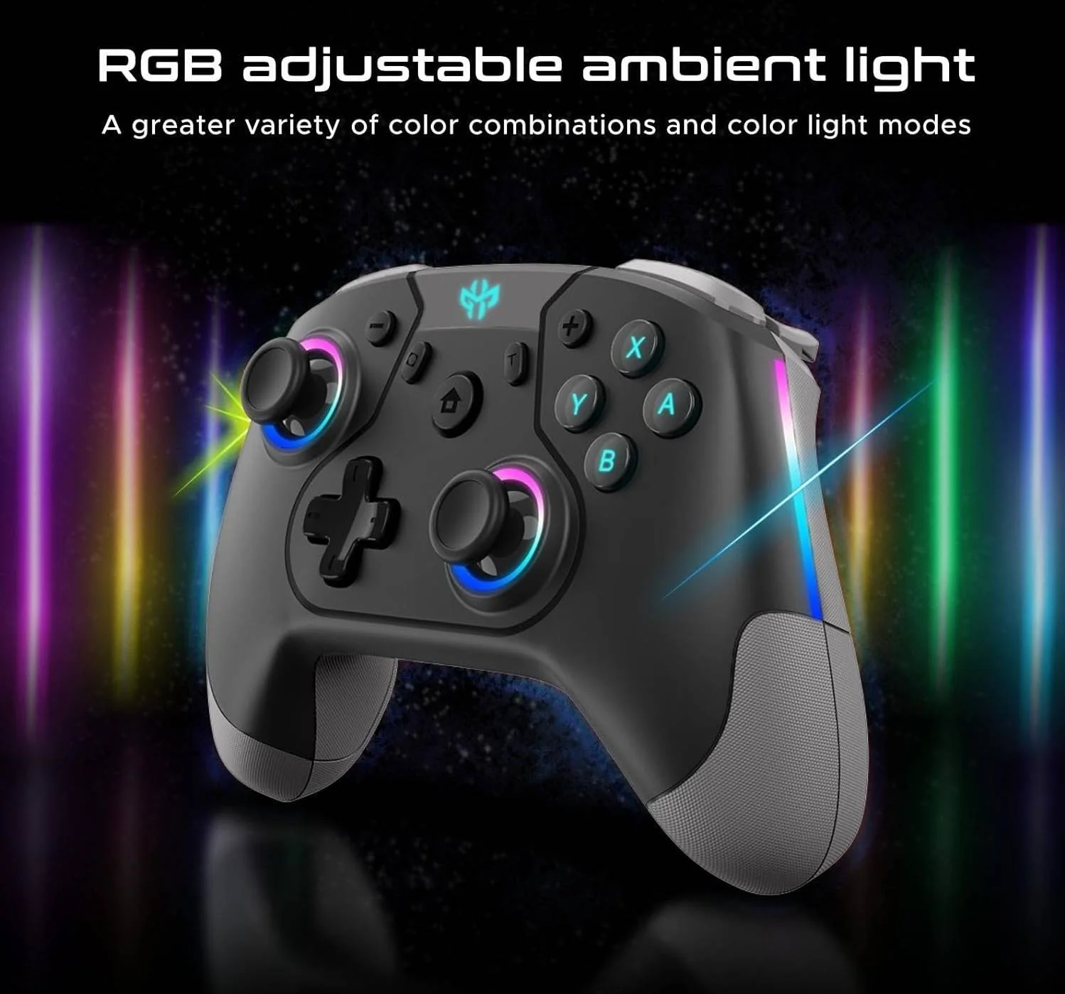 دسته بازی بیسیم GXM Alpha Pro RGB، درایو 6 محوره، برای نینتندو سوییچ/اندروید/IOS/کامپیوتر، سازگاری گسترده، اتصال سیمی و بیسیم، دانگل 2.4 هرتز، USB Type-C، سفید/آبی | Alpha Pro-White دسته بازی بیسیم GXM Alpha Pro RGB، درایو 6 محوره، برای نینتندو سوییچ/اندروید/IOS/کامپیوتر، سازگاری گسترده، اتصال سیمی و بیسیم، دانگل 2.4 هرتز، USB Type-C، سفید/آبی | Alpha Pro-White