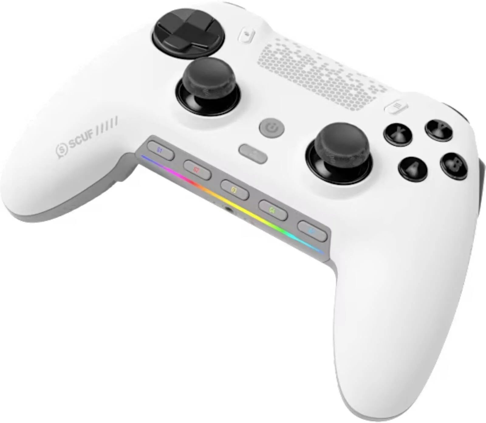 دسته بازی بی سیم کامپیوتر Scuf Envision Pro، فوق العاده سریع، ضد لغزش، دارای پنج کلید G، عملکرد iCUE، گریپ با کارایی بالا و دوام راحتی بیشتر، سفید/مشکی | 601-178-03-062-NA دسته بازی بی سیم کامپیوتر Scuf Envision Pro، فوق العاده سریع، ضد لغزش، دارای پنج کلید G، عملکرد iCUE، گریپ با کارایی بالا و دوام راحتی بیشتر، سفید/مشکی | 601-178-03-062-NA