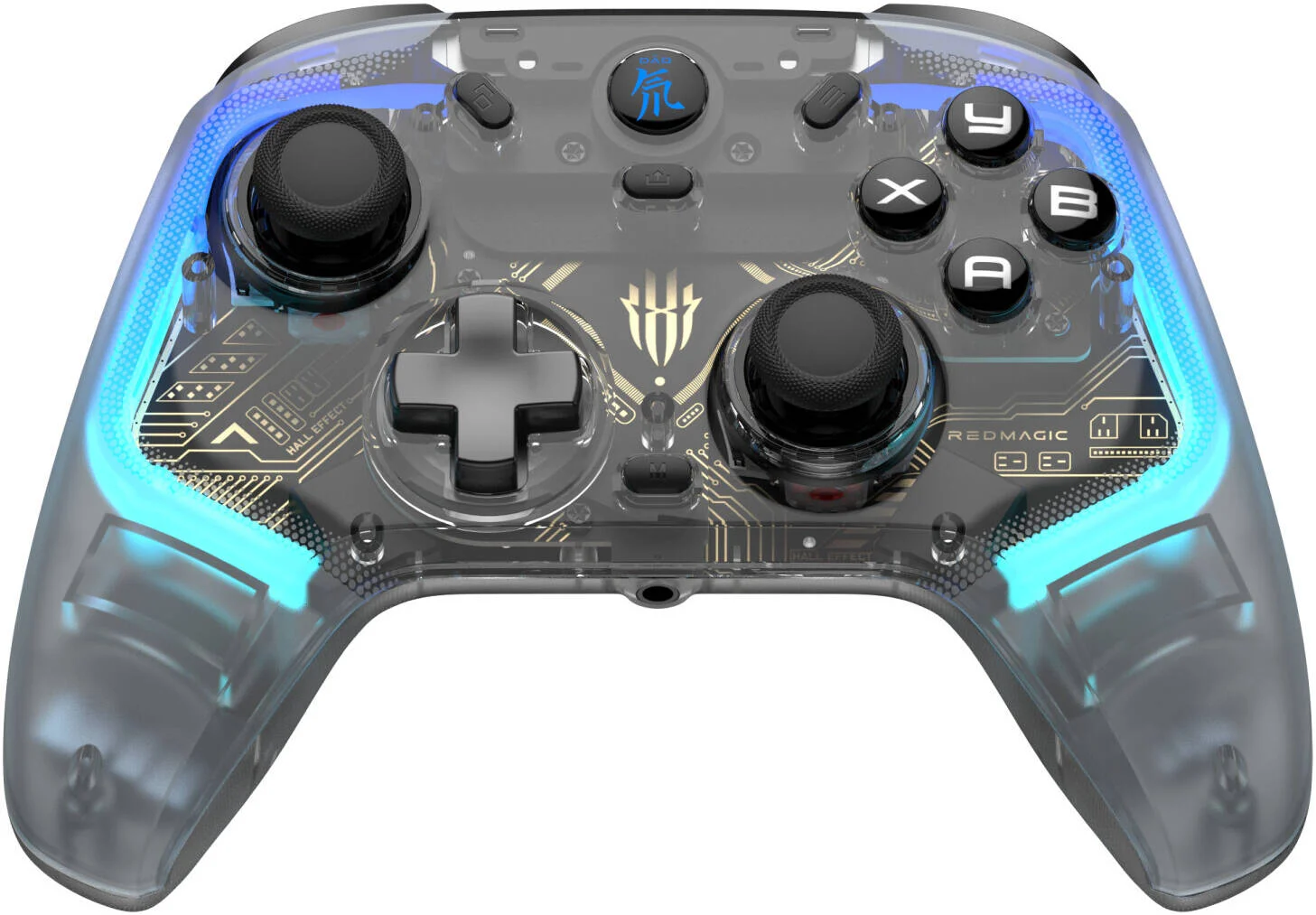 گیم پد سایبر REDMAGIC، بی سیم سه حالته، نرخ نمونه برداری 1000 هرتز، جوی استیک اثر هال، ماشه های دوگانه میکرو/خطی، حسگر شش محوره، RGB، داک، PC/Switch/Android/iOS، ماکروها، باتری 15 ساعته | گیم پد سایبر
