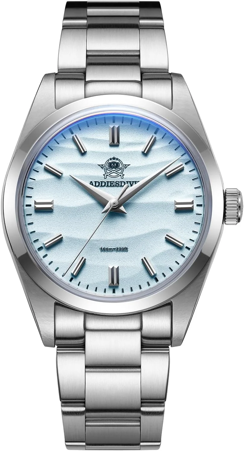 ساعت مچی کوارتز مردانه ADDIESDIVE مدل AD2030، آنالوگ 36 میلی‌متری، موتور کوارتز VH31، شیشه معدنی K1، ضد آب 100 متر
