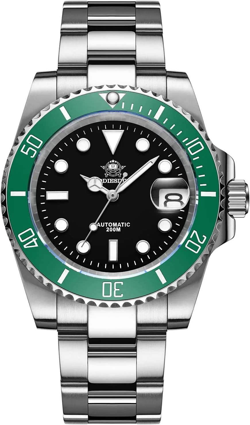 ساعت غواصی اتوماتیک مردانه ADDIESDIVE با بند استیل ضد آب تا عمق 200 متر، موتور ژاپنی NH35A