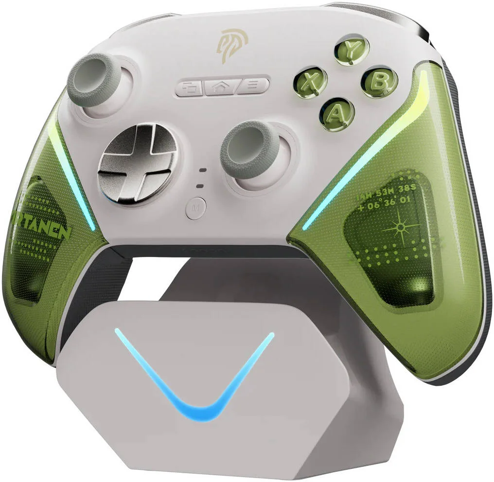 دسته بازی بی سیم EasySMX D10، فناوری EasyPos™، نرخ نمونه برداری 1000 هرتز، تنظیم لرزش 4 سطح، حرکت 6 محوره، باتری 1000 میلی آمپر، دکمه های مکانیکی کامل، سبز ویرتانن | D10