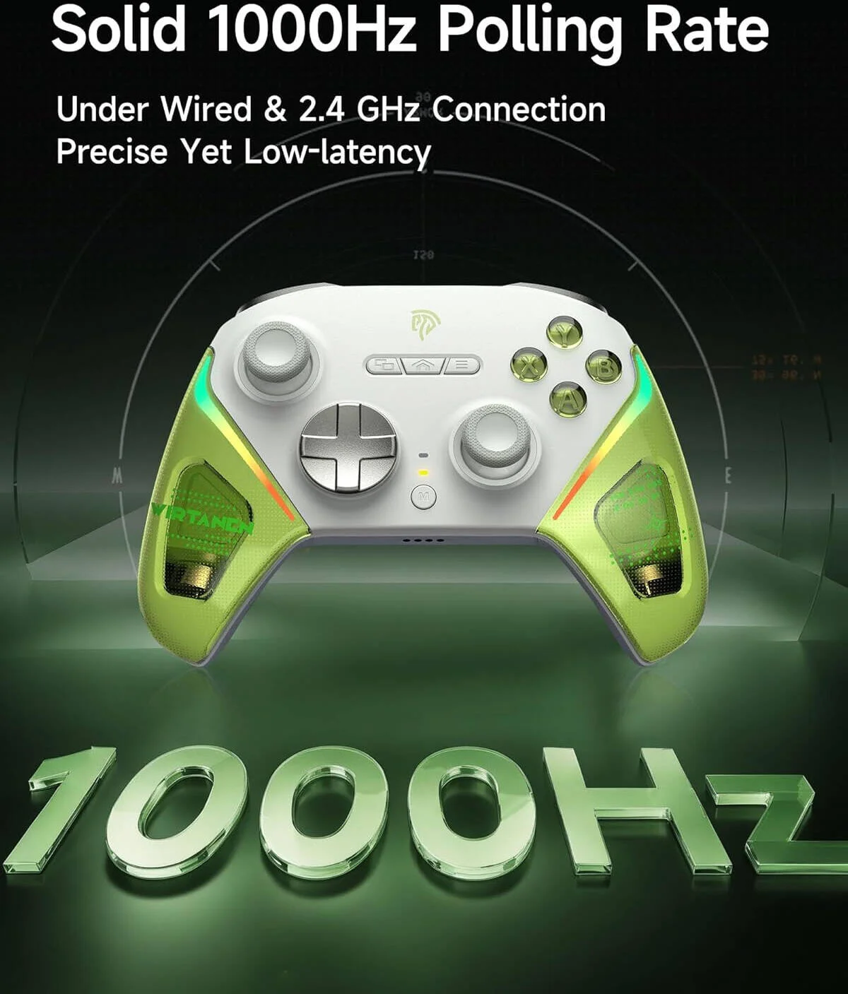 دسته بازی بی سیم EasySMX D10، فناوری EasyPos™، نرخ نمونه برداری 1000 هرتز، تنظیم لرزش 4 سطح، حرکت 6 محوره، باتری 1000 میلی آمپر، دکمه های مکانیکی کامل، سبز ویرتانن | D10 دسته بازی بی سیم EasySMX D10، فناوری EasyPos™، نرخ نمونه برداری 1000 هرتز، تنظیم لرزش 4 سطح، حرکت 6 محوره، باتری 1000 میلی آمپر، دکمه های مکانیکی کامل، سبز ویرتانن | D10