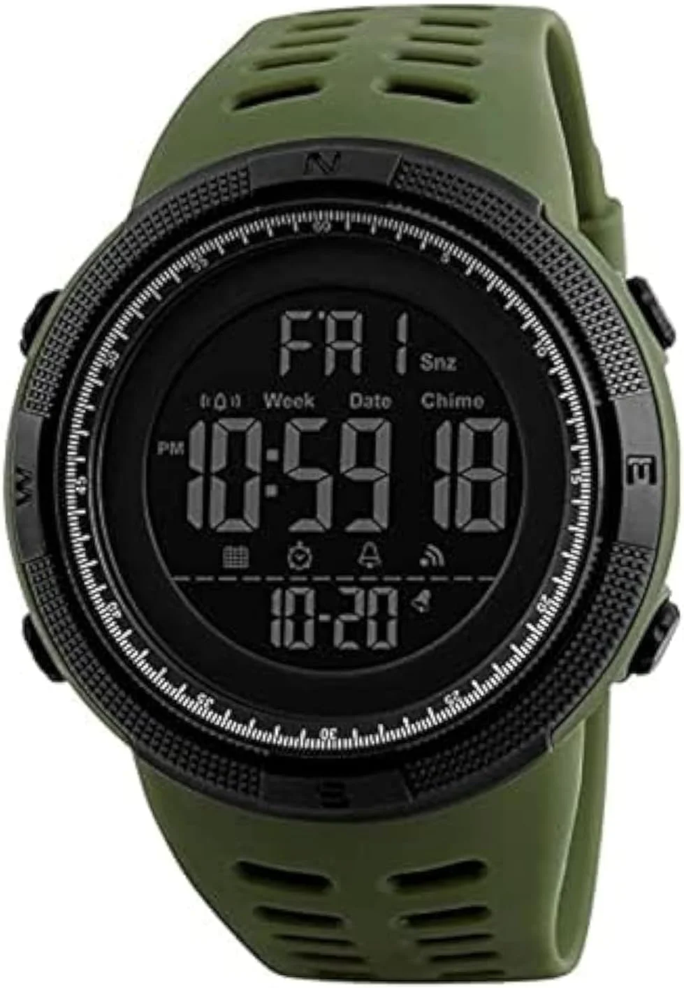 ساعت مچی دیجیتال مردانه اسکمی مدل 1251، مقاوم در برابر آب تا عمق 50 متر، مناسب برای ورزش