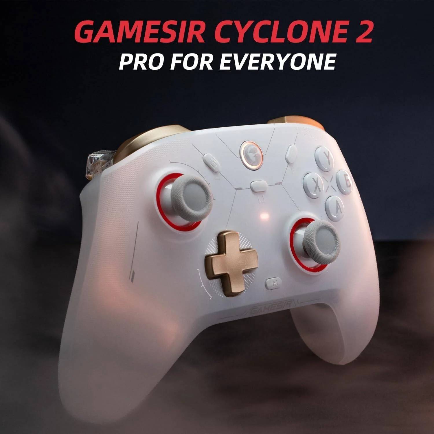 کنترلر بیسیم چند پلتفرمی GameSir Cyclone 2، جویاستیکهای الکترومغناطیسی TMR و تریگرهای سوییچ اثر هال، کنترلر بازی ژیروسکوپ 6 محوره برای کامپیوتر، سفید | CYCLONE 2 کنترلر بیسیم چند پلتفرمی GameSir Cyclone 2، جویاستیکهای الکترومغناطیسی TMR و تریگرهای سوییچ اثر هال، کنترلر بازی ژیروسکوپ 6 محوره برای کامپیوتر، سفید | CYCLONE 2