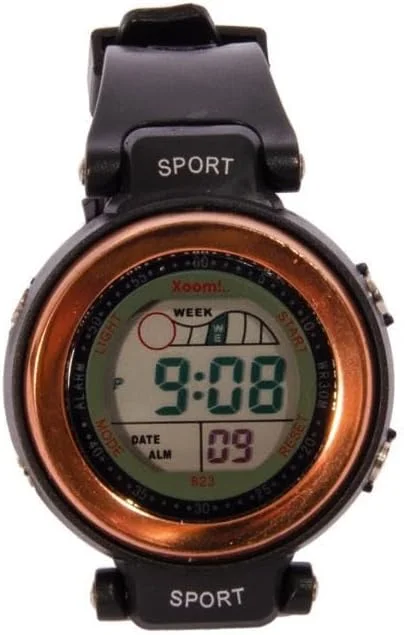 ساعت مچی دیجیتال XOOM 8230101، بند سیلیکونی، نمایشگر دیجیتال، نمایشگر نورانی، ساعت مچی унисекс، مقاوم در برابر آب