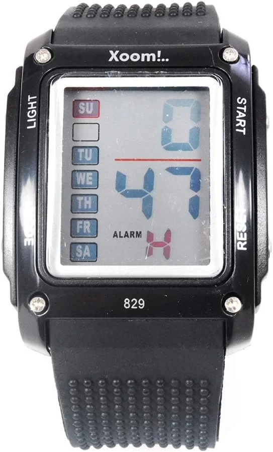 ساعت مچی دیجیتال XOOM 8290101، بند سیلیکونی، نمایشگر دیجیتال، نمایشگر نورانی، ساعت مچی унисекс، مقاوم در برابر آب