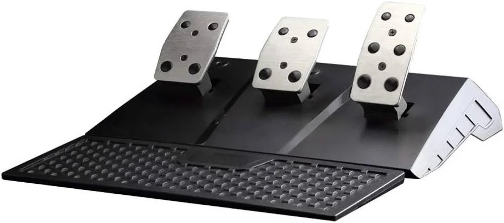 ست فرمان مسابقه ای Flasfire Suzuka Wheel 900R، پدال کلاچ، H-Shifter، سنسور فرمان اثر هال، عملکرد بازخورد لرزشی، موتورهای دوگانه، چرخش قابل تنظیم 270 درجه و 900 درجه، قرمز/مشکی | ES900R