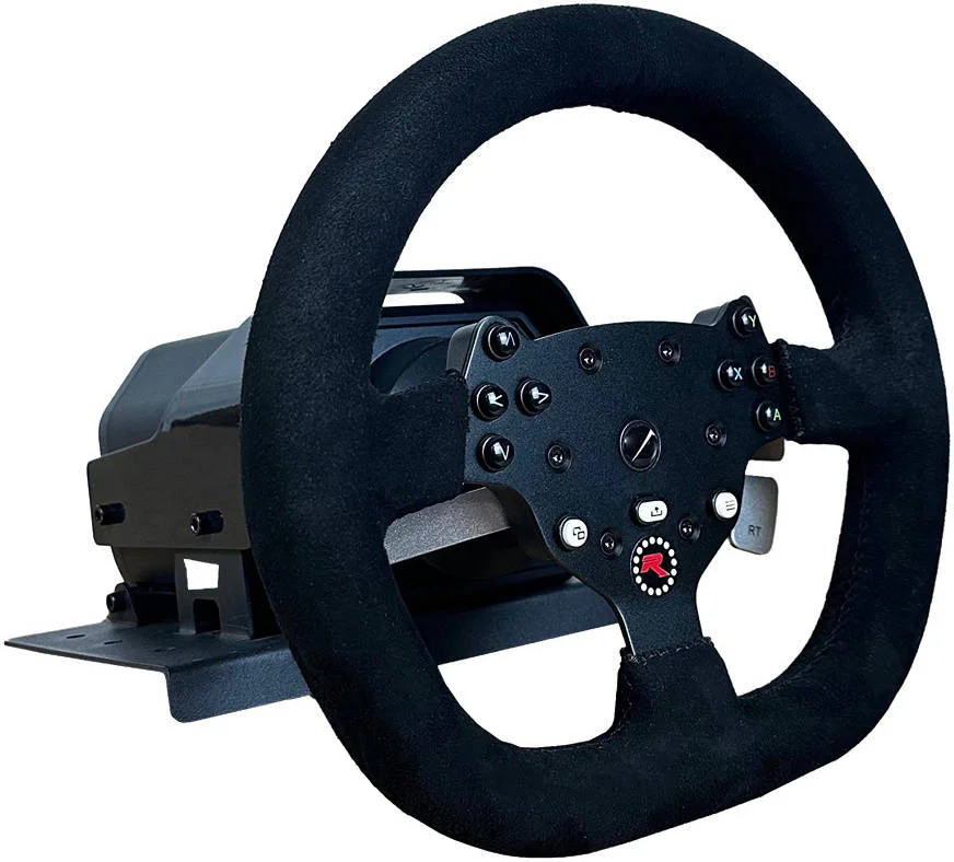 شبیه ساز GTR مدل RS30 Ultra Wheel و پدال V3 Pro 2، فیدبک نیروی 5 نیوتن متری، فرمان آلومینیومی و شیفتر پدالی، زاویه شیب قابل تنظیم فرمان، چرخش دو طرفه چرخ، مشکی | RS30V3M-BLK