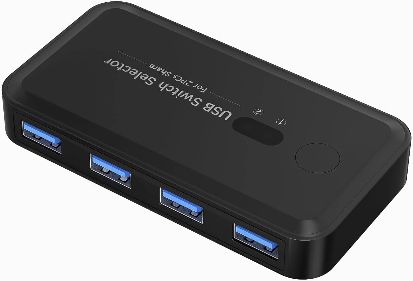 انتخابگر سوئیچ USB 3.0 مکس لاکس، آداپتور هاب سوئیچ KVM، اشتراک 4 دستگاه بین 2 کامپیوتر، قابل استفاده برای دستگاه های USB مختلف، سازگار با سیستم عامل های متعدد