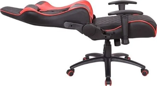 صندلی گیمینگ GamerTek Drift، بالش کمری برای پشتیبانی بیشتر از کمر، چرم نرم و سازگار با پوست، طراحی شیک، مشکی - قرمز | Gamertek Drift