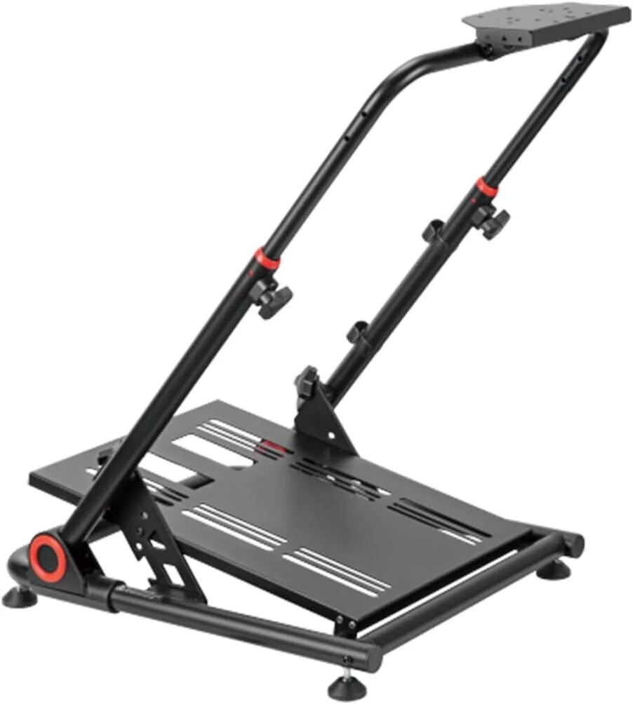 پایه فرمان مسابقه تاشو AFTERWORK، قابل تنظیم، قابل حمل، سازگار با تجهیزات اصلی مسابقه، طراحی تاشو برای بازی های رانندگی تهاجمی، راه اندازی سریع، مشکی | AWFRWS110