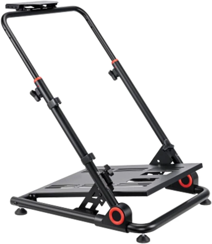 پایه فرمان مسابقه تاشو AFTERWORK، قابل تنظیم، قابل حمل، سازگار با تجهیزات اصلی مسابقه، طراحی تاشو برای بازی های رانندگی تهاجمی، راه اندازی سریع، مشکی | AWFRWS110