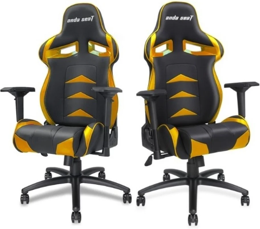 صندلی گیمینگ کامپیوتر سری Andaseat Golden Eagle، کلاس بزرگ - زرد | AD3-01-BY-PV