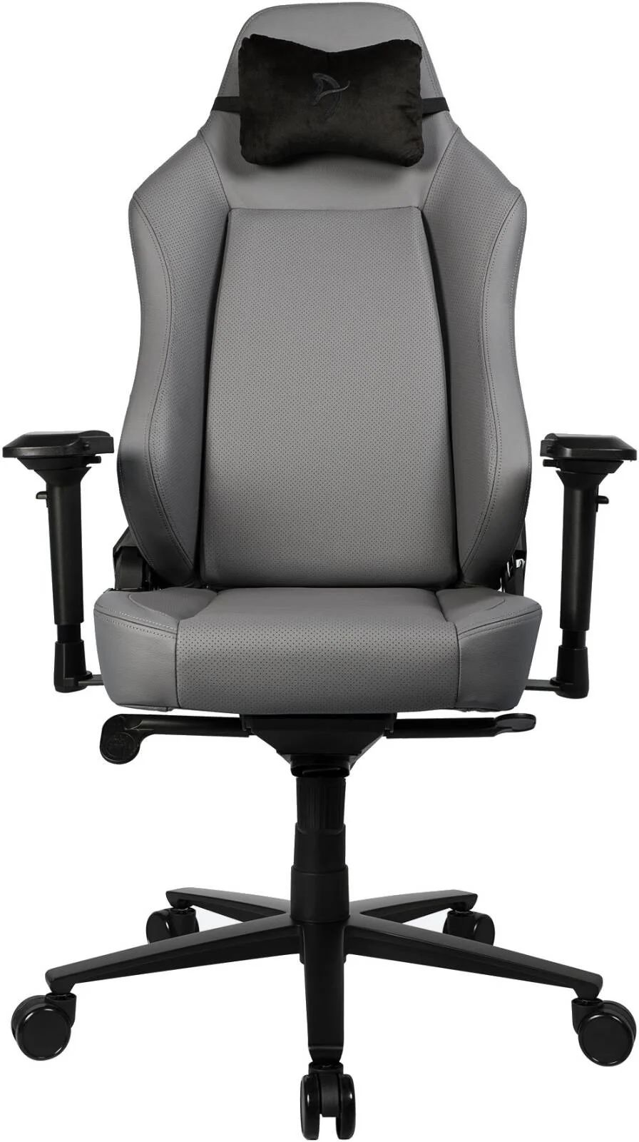 صندلی گیمینگ چرمی ممتاز Arozzi Primo، دارای بالش گردنی مخملی، چرم 100% ایتالیایی، پایه آلومینیومی، فوم قالبی ترکیبی، ظرفیت وزنی تا 145 کیلوگرم، ذغالی | PRIMO-PREM-AE