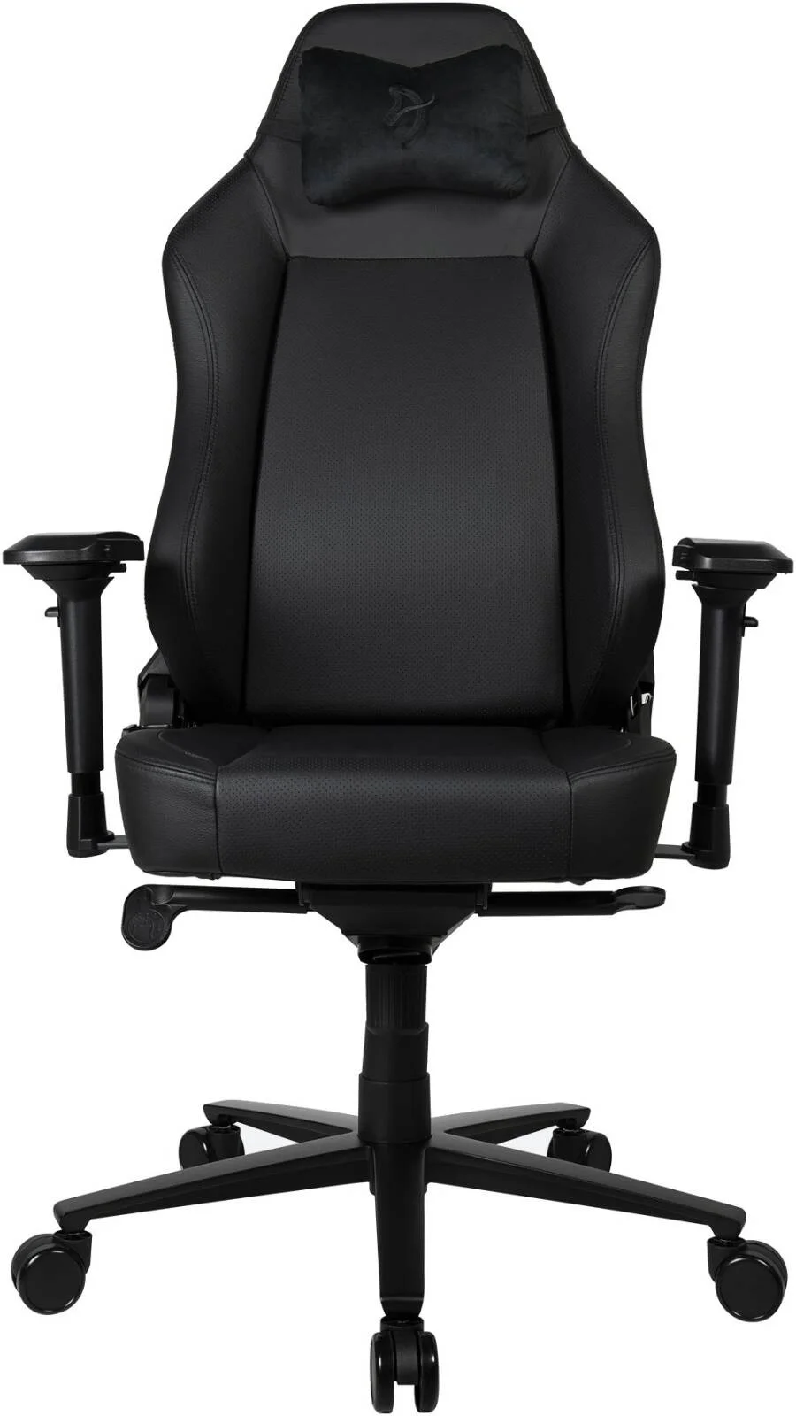 صندلی گیمینگ چرمی ممتاز Arozzi Primo، دارای بالش گردنی مخملی، چرم 100% ایتالیایی، پایه آلومینیومی، فوم قالبی، ظرفیت وزنی تا 145 کیلوگرم، مشکی | PRIMO-PREM-BK