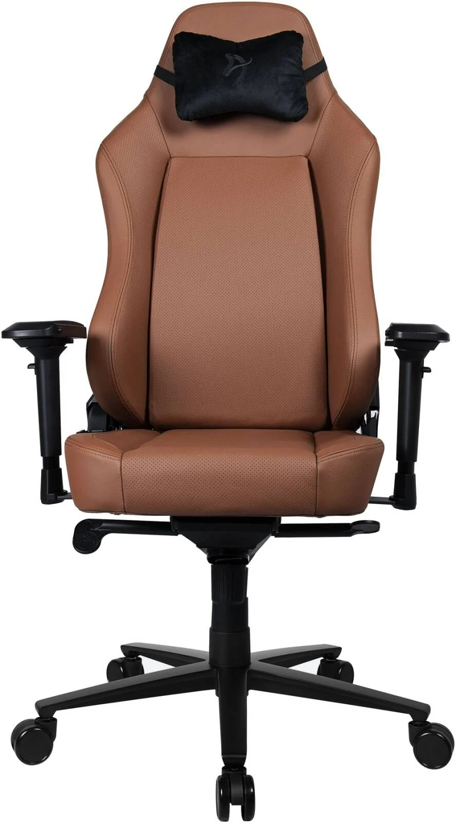 صندلی گیمینگ چرمی ممتاز Arozzi Primo، بالشتک گردنی مخملی، چرم 100% ایتالیایی، پایه آلومینیومی، فوم قالبی، ظرفیت وزنی تا 145 کیلوگرم، قهوه ای | PRIMO-PREM-BWN