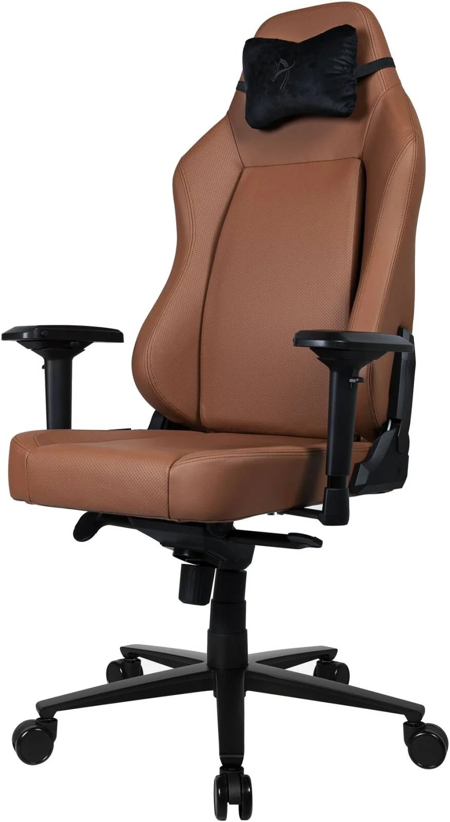 صندلی گیمینگ چرمی ممتاز Arozzi Primo، بالشتک گردنی مخملی، چرم 100% ایتالیایی، پایه آلومینیومی، فوم قالبی، ظرفیت وزنی تا 145 کیلوگرم، قهوه ای | PRIMO-PREM-BWN