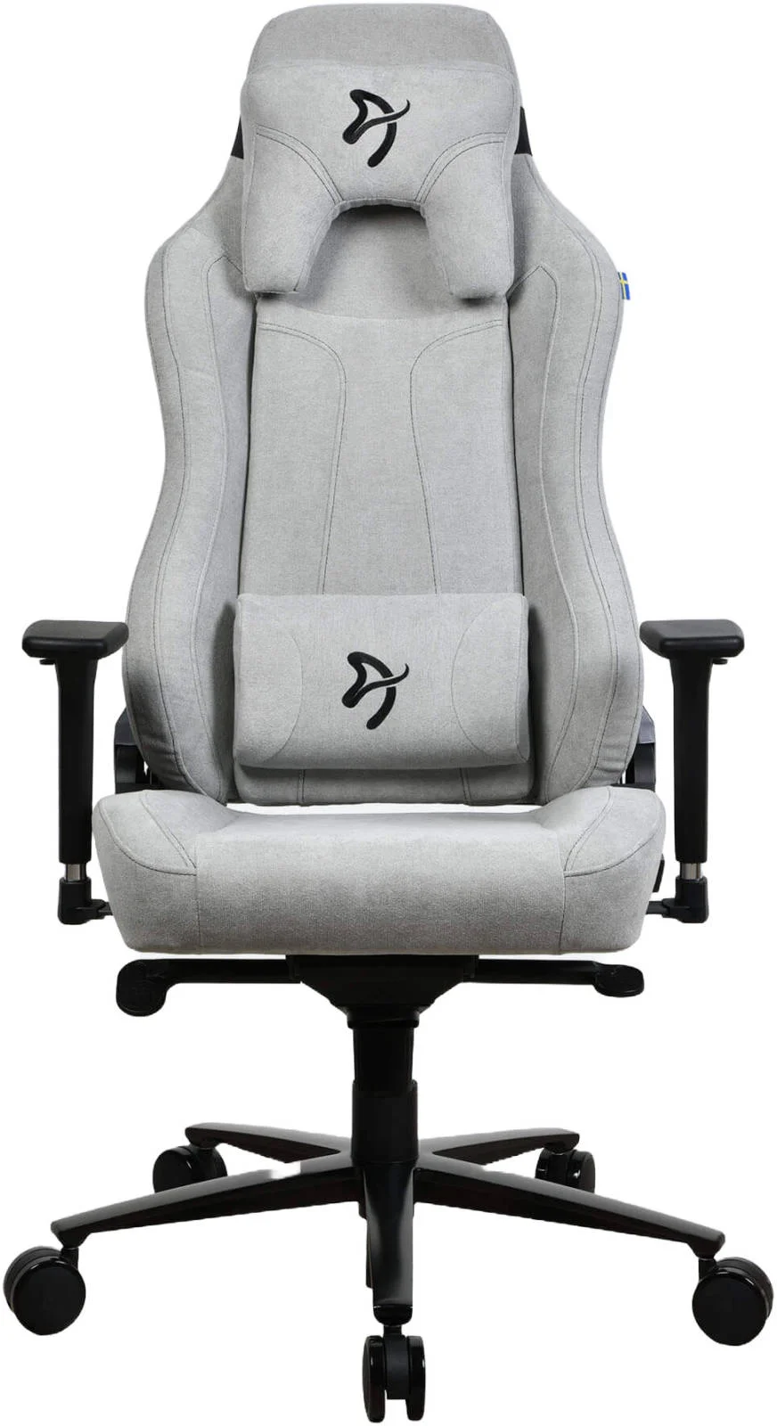 صندلی گیمینگ آروزی Vernazza، جنس پارچه نرم، دسته های سه بعدی، عملکرد گهواره ای و قفل شیب، ارتفاع و پشتی قابل تنظیم، ظرفیت وزنی 145 کیلوگرم، سایز استاندارد، خاکستری روشن | VERNAZZA-SFB-LG