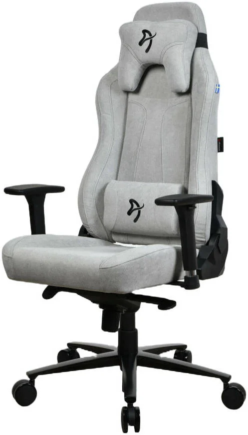 صندلی گیمینگ آروزی Vernazza، جنس پارچه نرم، دسته های سه بعدی، عملکرد گهواره ای و قفل شیب، ارتفاع و پشتی قابل تنظیم، ظرفیت وزنی 145 کیلوگرم، سایز استاندارد، خاکستری روشن | VERNAZZA-SFB-LG