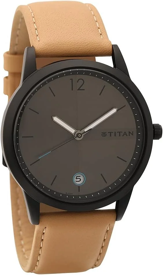 ساعت مچی آنالوگ مردانه تایتان - 1806Nl01 (مشکی، سایز آزاد)، مشکی، سایز آزاد، بند