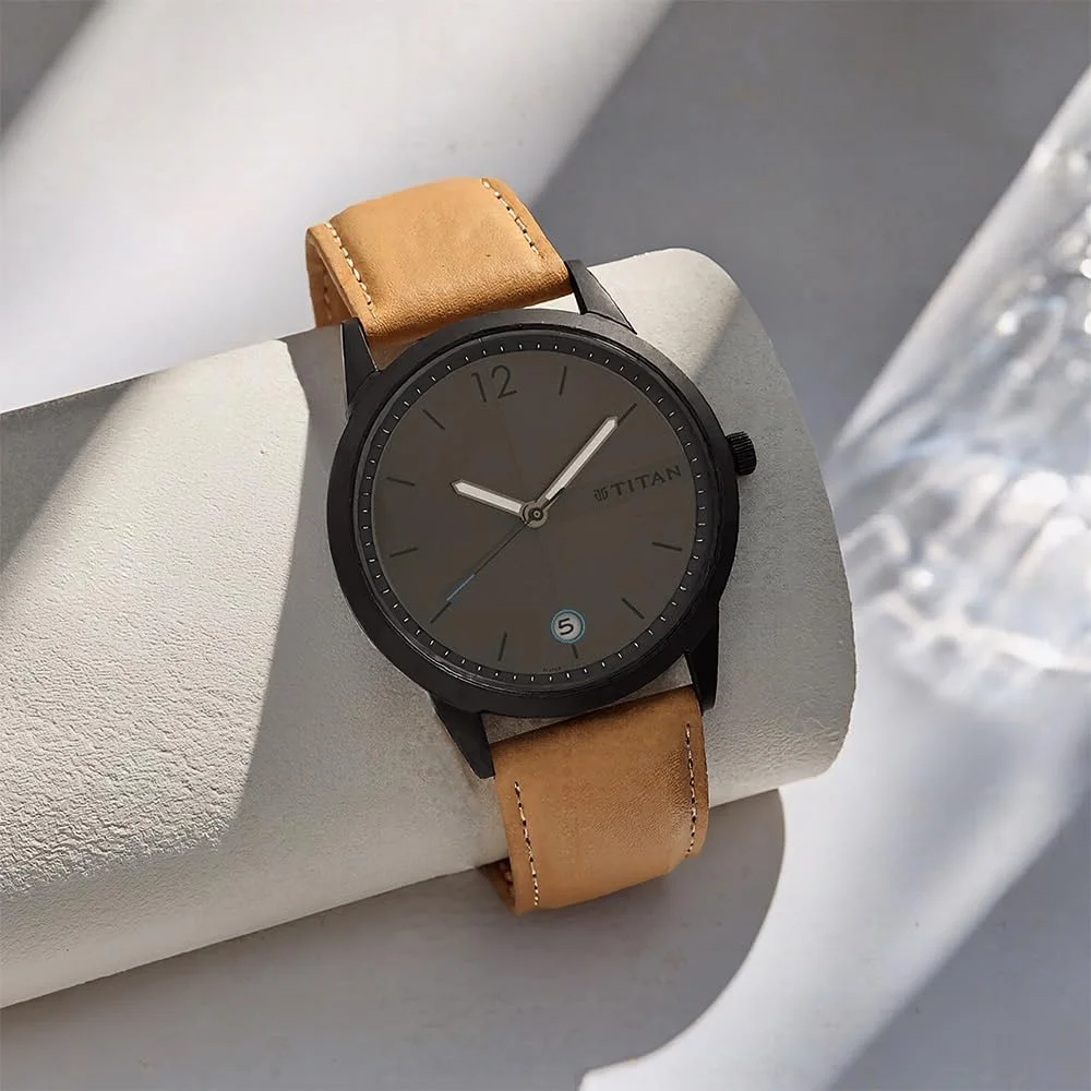 ساعت مچی آنالوگ مردانه تایتان - 1806Nl01 (مشکی، سایز آزاد)، مشکی، سایز آزاد، بند