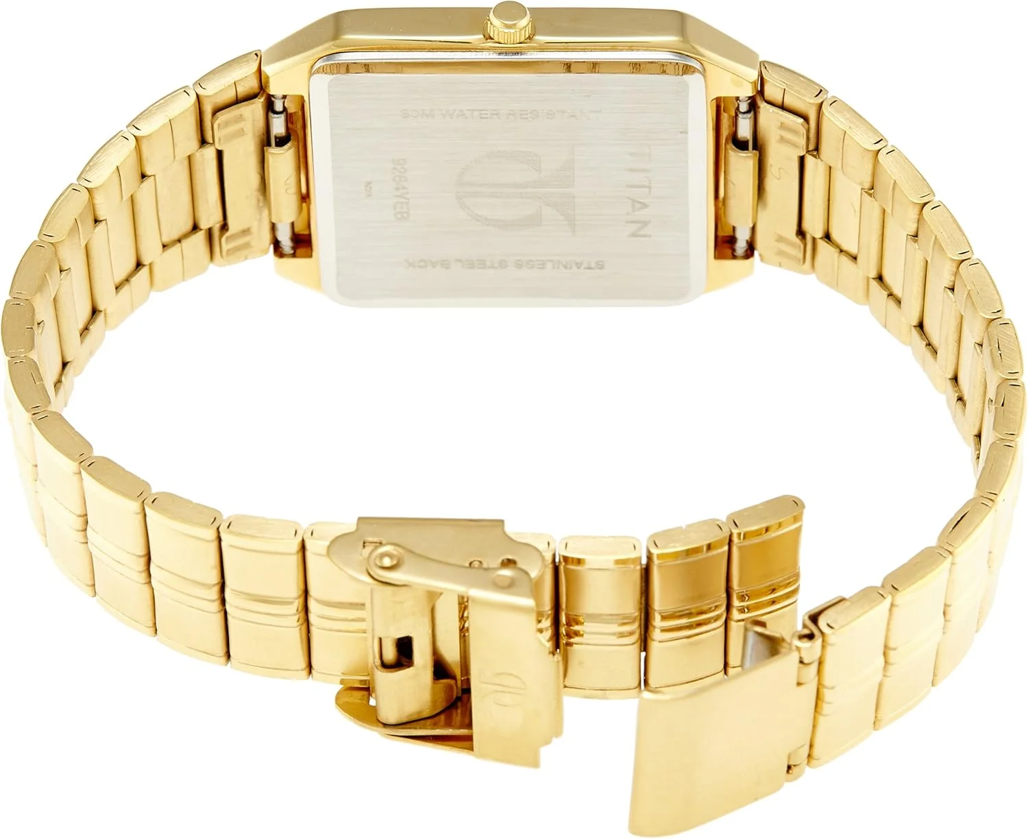 ساعت مچی مردانه تایتان کارishma مدل آنالوگ با صفحه طلایی NM9264YM02/NN9264YM02/NR9264YM02، بند و بدنه استیل طلایی