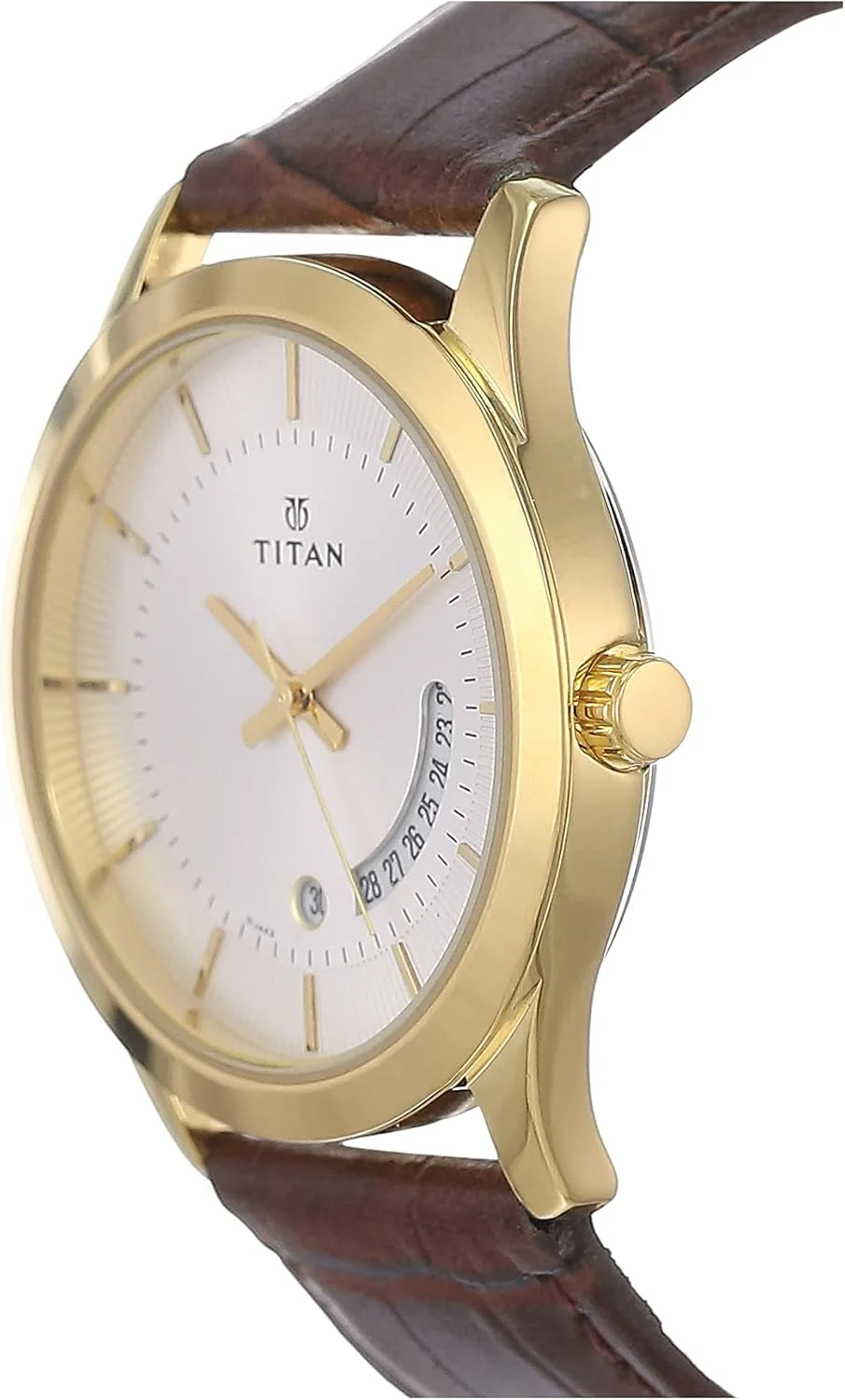 ساعت مچی آنالوگ تایتان کارিশما با صفحه گرد مردانه