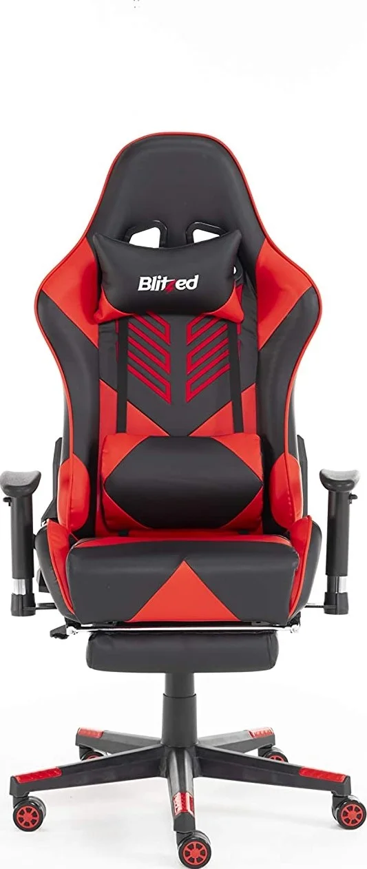 صندلی گیمینگ طرح مسابقه ای چرم مصنوعی آدونیس بلیتز با بالشتک سر و کوسن کمری و زیرپایی - قرمز صندلی گیمینگ طرح مسابقه ای چرم مصنوعی آدونیس بلیتز با بالشتک سر و کوسن کمری و زیرپایی - قرمز