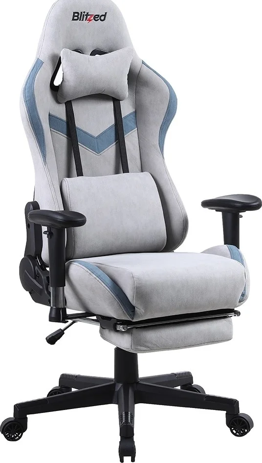 صندلی گیمینگ مسابقه ای Blitzed مدل Bali با زیرپایی جمع شونده - خاکستری | BALIGREY صندلی گیمینگ مسابقه ای Blitzed مدل Bali با زیرپایی جمع شونده - خاکستری | BALIGREY